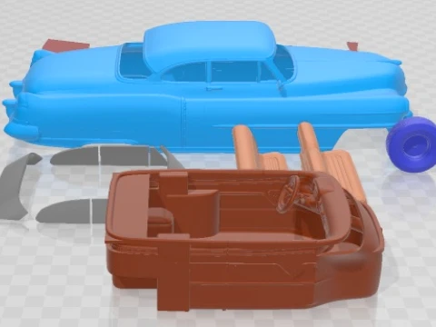 Cadillac Deville Coupe 1951 Printable Car 3D Print Model