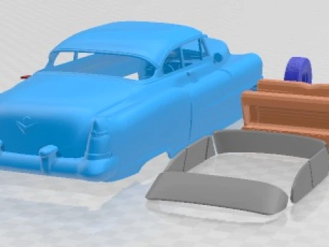 Cadillac Deville Coupe 1951 Printable Car 3D Print Model