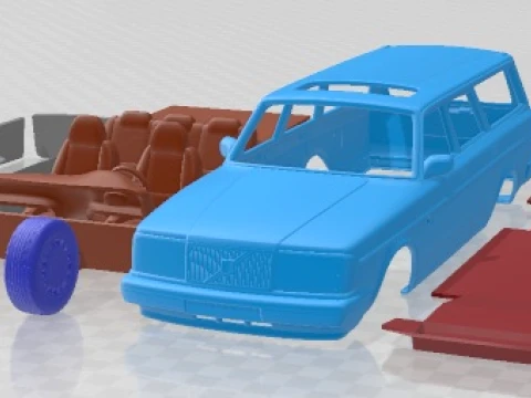 Volvo 240 Estate EU 1993 Printable Car 3D Print Model