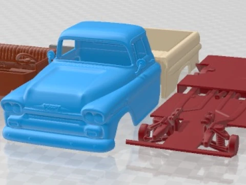 Chevrolet Apache Pickup 1958 Printable Car 3D Print Model