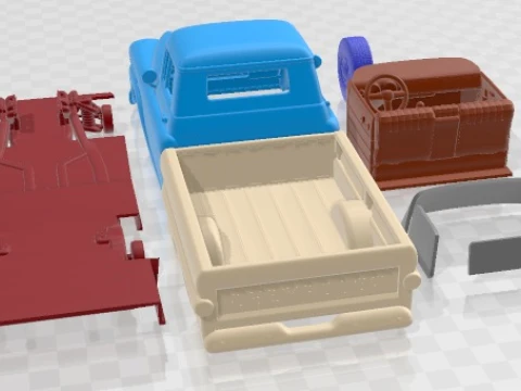 Chevrolet Apache Pickup 1958 Printable Car 3D Print Model