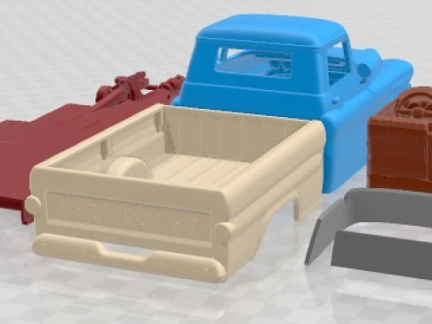 Chevrolet Apache Pickup 1958 Printable Car 3D Print Model