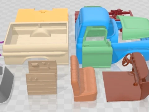 Chevrolet Apache Pickup 1958 Printable Car 3D Print Model