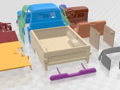 Chevrolet Apache Pickup 1958 Printable Car 3D Print Model