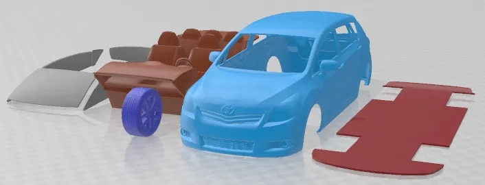 Toyota Corolla Verso 2010 Printable Car 3D Print Model .c4d .max .obj .3ds .fbx .stl .blend