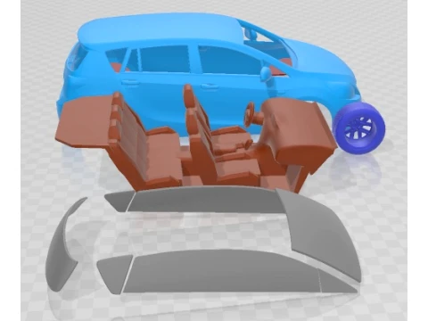 Toyota Corolla Verso 2010 Printable Car 3D Print Model