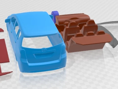 Toyota Corolla Verso 2010 Printable Car 3D Print Model