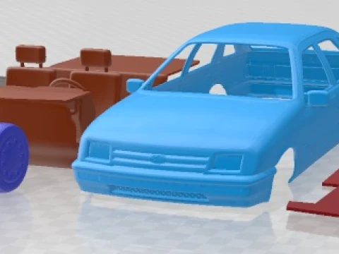 Sierra Hatchback 5 Doors 1984 Printable Car 3D Print Model
