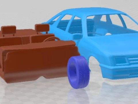 Sierra Hatchback 5 Doors 1984 Printable Car 3D Print Model