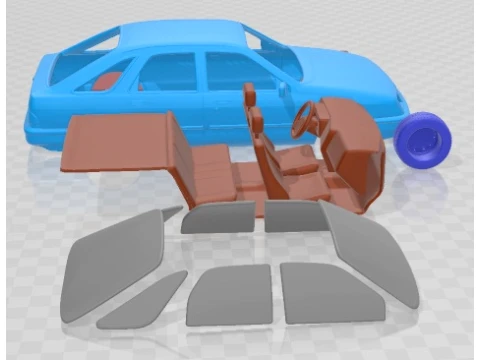 Sierra Hatchback 5 Doors 1984 Printable Car 3D Print Model