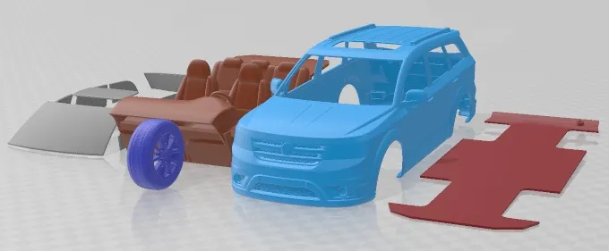 Fiat Freemont 2012 Printable Car 3D Print Model .c4d .max .obj .3ds .fbx .stl .blend