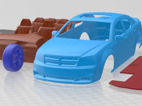 Dodge Avenger RT 2012 Printable Car 3D Print Model
