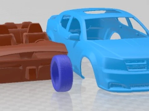 Dodge Avenger RT 2012 Printable Car 3D Print Model