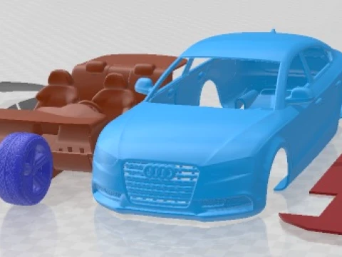 Audi A5 Sportback 2012 Printable Car 3D Print Model