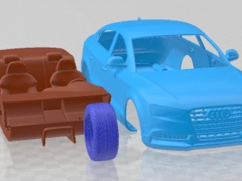 Audi A5 Sportback 2012 Printable Car 3D Print Model