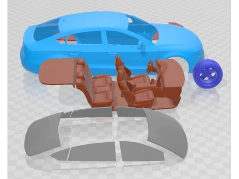 Audi A5 Sportback 2012 Printable Car 3D Print Model