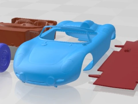 Porsche 718 Spyder RS 1960 Printable Car 3D Print Model