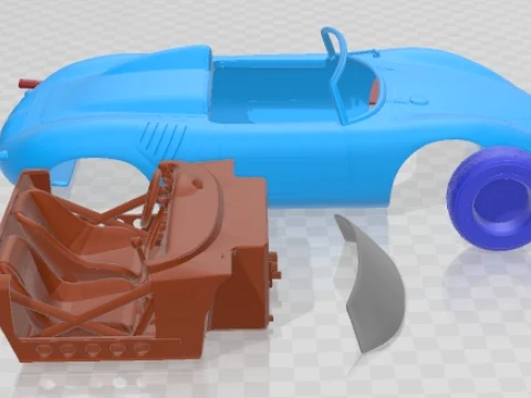 Porsche 718 Spyder RS 1960 Printable Car 3D Print Model