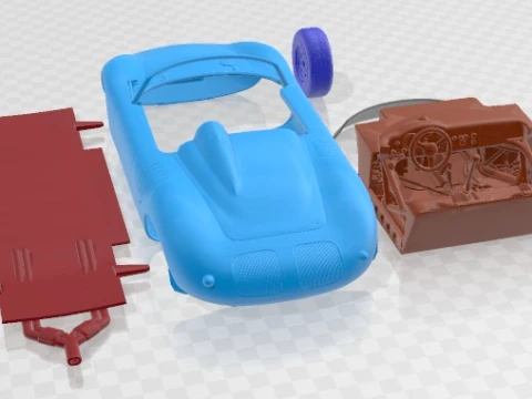 Porsche 718 Spyder RS 1960 Printable Car 3D Print Model
