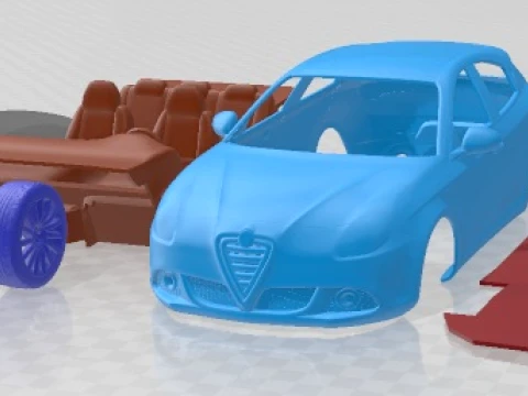 Alfa Romeo Giulietta 2011 Printable Car 3D Print Model