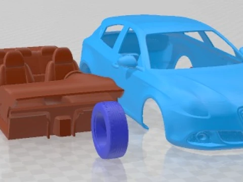 Alfa Romeo Giulietta 2011 Printable Car 3D Print Model