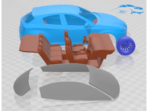 Alfa Romeo Giulietta 2011 Printable Car 3D Print Model