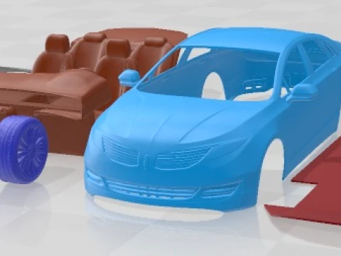 Lincoln MKZ 2013 Druckbares Auto 3D Druckmodell
