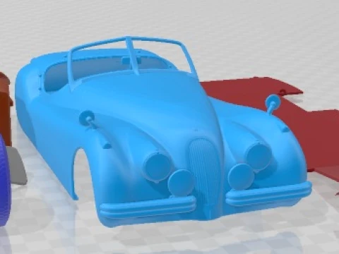 Jaguar XK120 Roadster 1948 Printable Car 3D Print Model