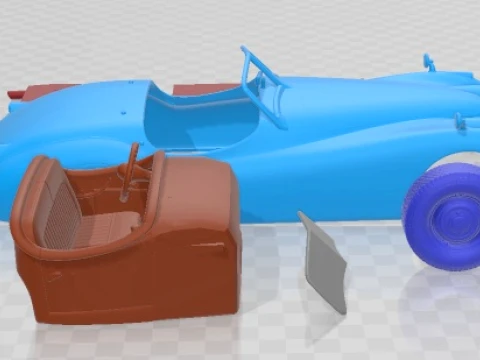 Jaguar XK120 Roadster 1948 Printable Car 3D Print Model