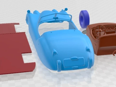 Jaguar XK120 Roadster 1948 Printable Car 3D Print Model