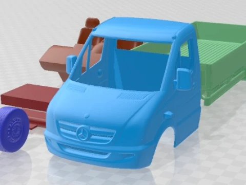 Mercedes Sprinter II 픽업 인쇄용 트럭 3D 프린트 모델