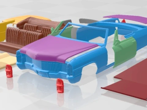 Cadillac DeVille Convertible 1965 Printable Car Modelo de Impressão 3D