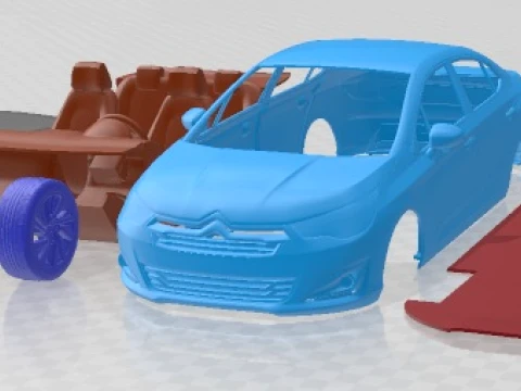 Citroen C4 L 2013 Printable Car Modelo de Impressão 3D