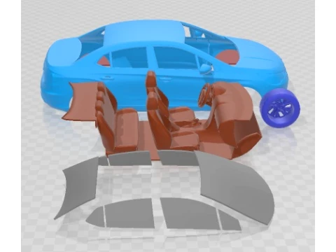 Citroen C4 L 2013 Printable Car 3D Print Model
