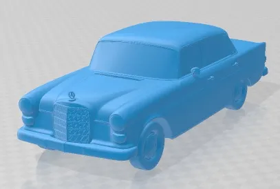 Mercedes Benz W110 1966 Printable Car 3D Print Model .c4d .max .obj .3ds .fbx .stl .blend 