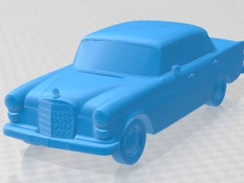 Auto stampabile Mercedes Benz W110 1966 Modello di stampa 3D