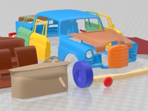 Mercedes Benz W110 1966 Printable Car 3D Print Model