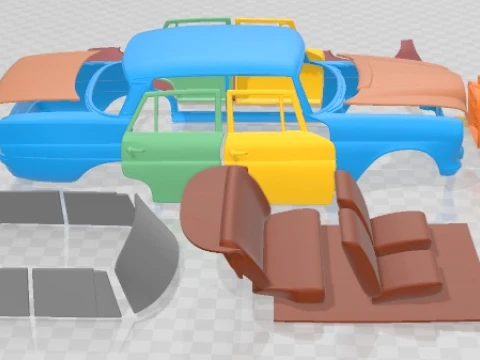Mercedes Benz W110 1966 Printable Car 3D Print Model