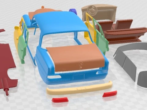 Mercedes Benz W110 1966 Printable Car 3D Print Model