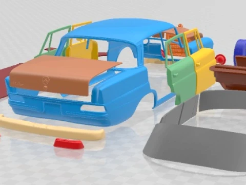Mercedes Benz W110 1966 Printable Car 3D Print Model