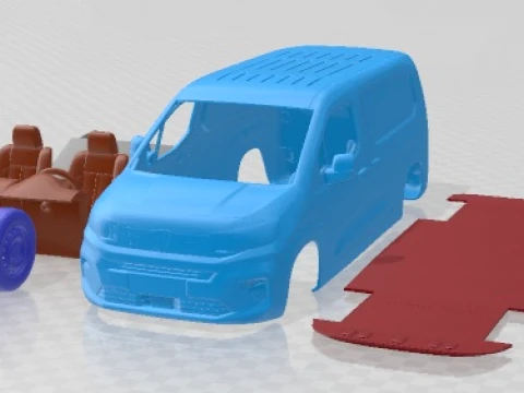 Peugeot e Partner LWB 2024 Printable Van 3D Print Model
