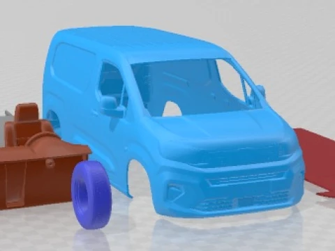 Peugeot e Partner LWB 2024 Printable Van 3D Print Model