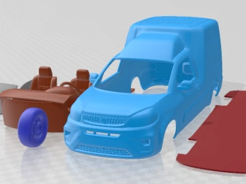 Peugeot Partner Rapid 2023 Printable Van 3D Print Model