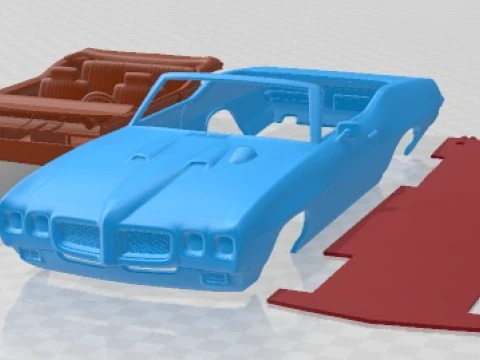 Pontiac GTO 1970 Convertible Printable Car Modelo de impresión 3D