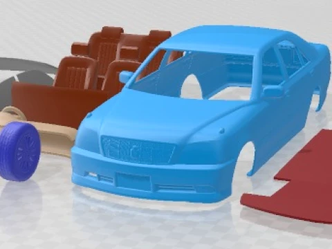 Toyota Crown Royal Saloon 2001 Printable Car Modelo de impresión 3D