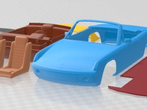 Porsche 914 1969 Printable Car Modelo de impresión 3D