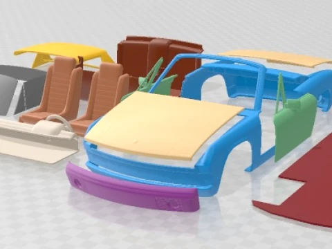 Porsche 914 1969 Printable Car Modelo de impresión 3D
