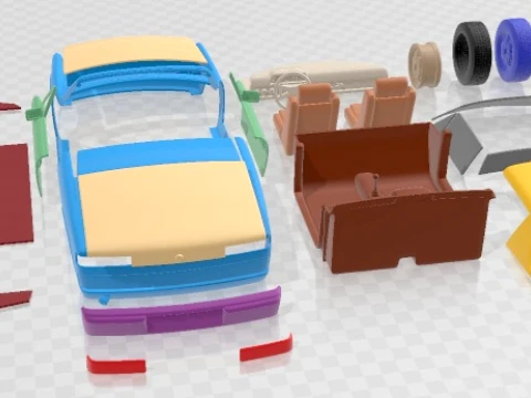 Porsche 914 1969 Printable Car 3D Print Model