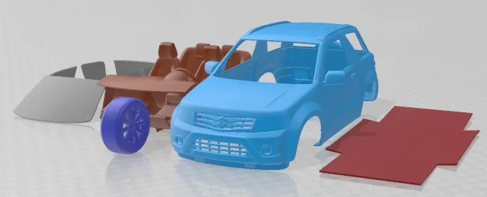 Suzuki Grand Vitara 3 Door 2013 Printable Car 3D Print Model .c4d .max .obj .3ds .fbx .stl .blend 