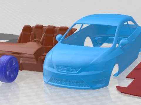 Seat Ibiza Cupra 3 Door 2013 Printable Car Modello di stampa 3D
